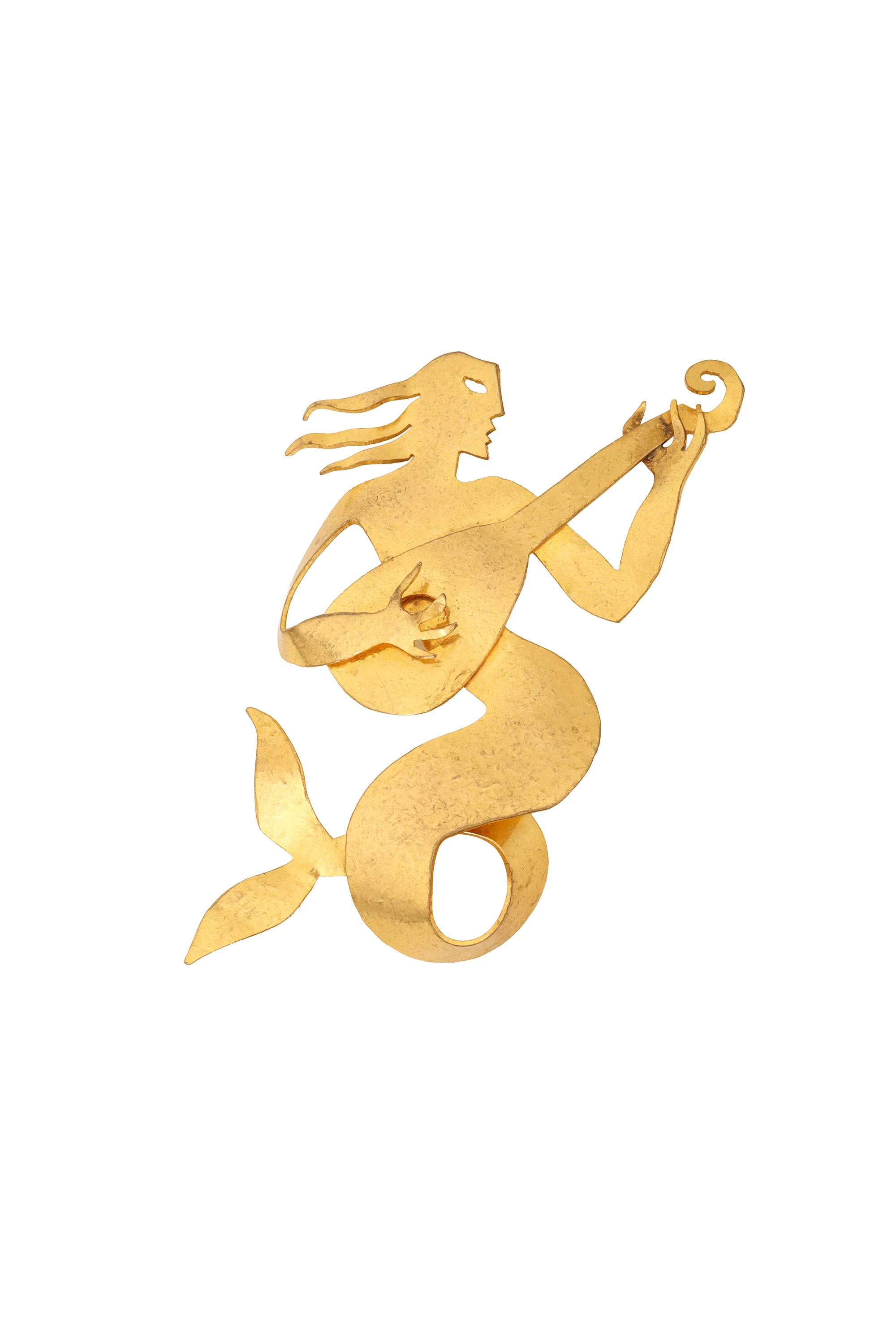 Mermaid Lute Brooch