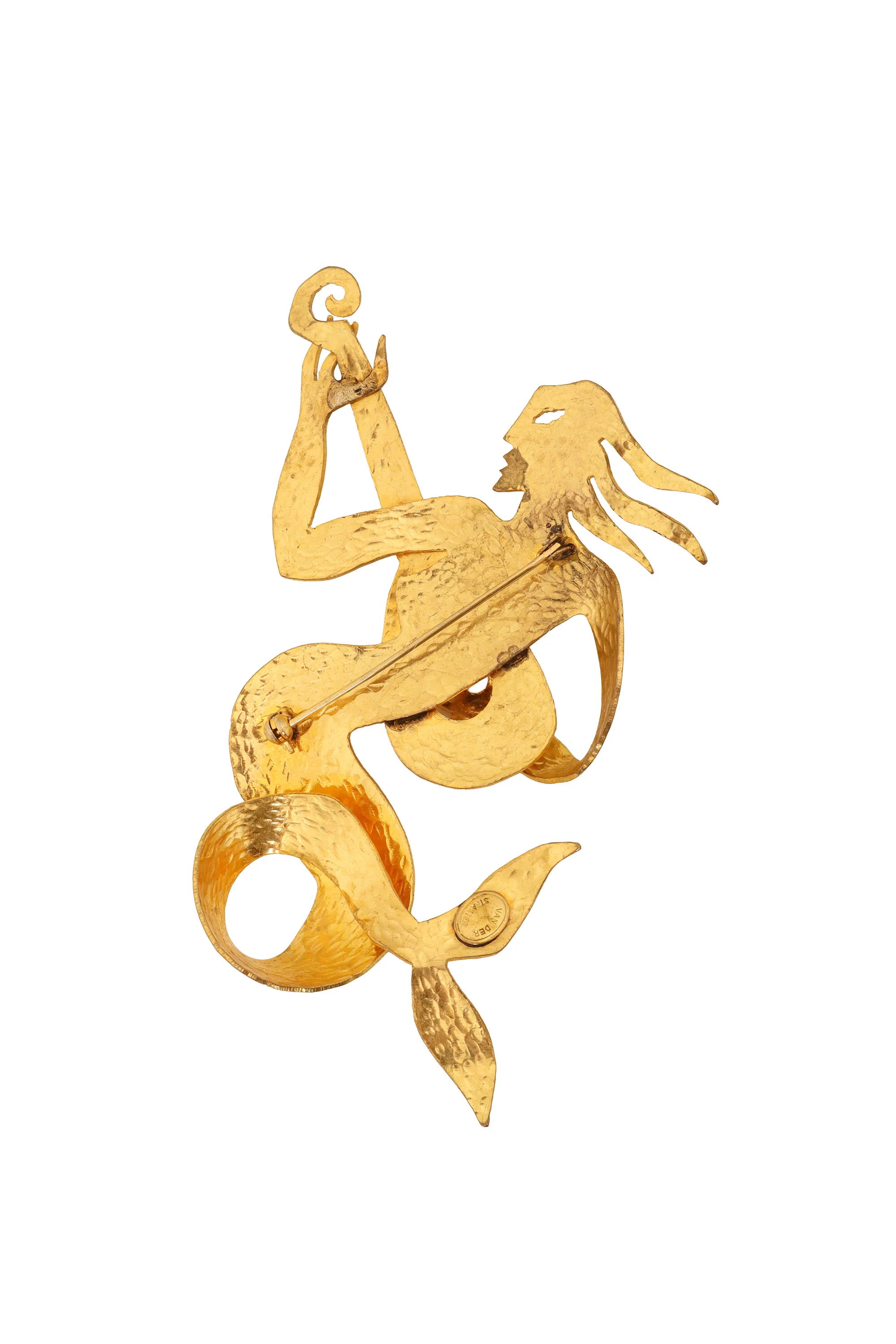 Mermaid Lute Brooch - Image 3