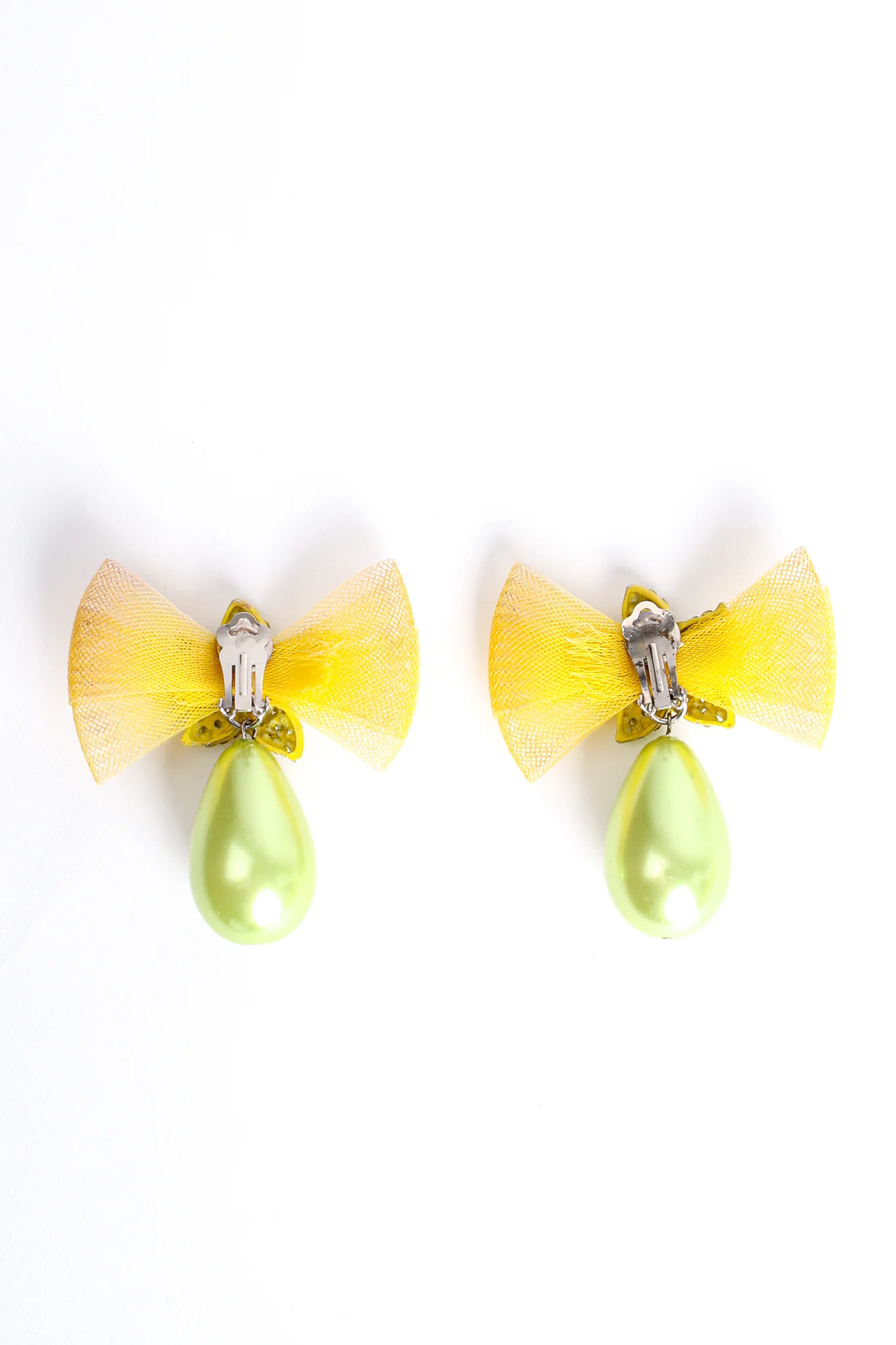 Mesh Bow Drop Earrings - Image 6