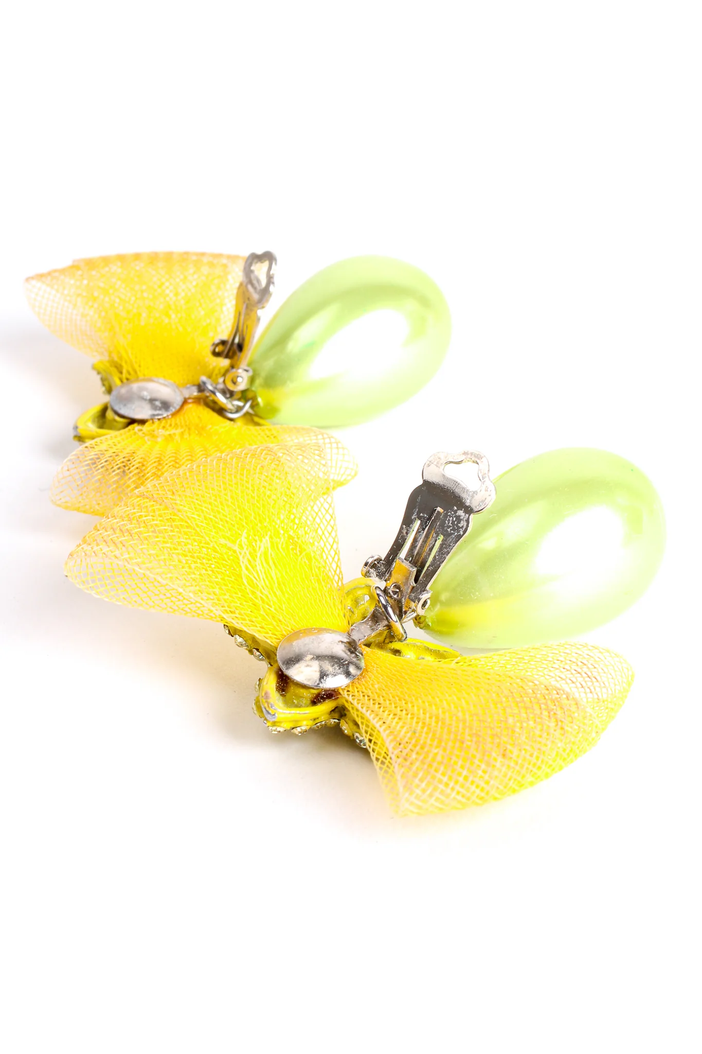 Mesh Bow Drop Earrings - Image 7