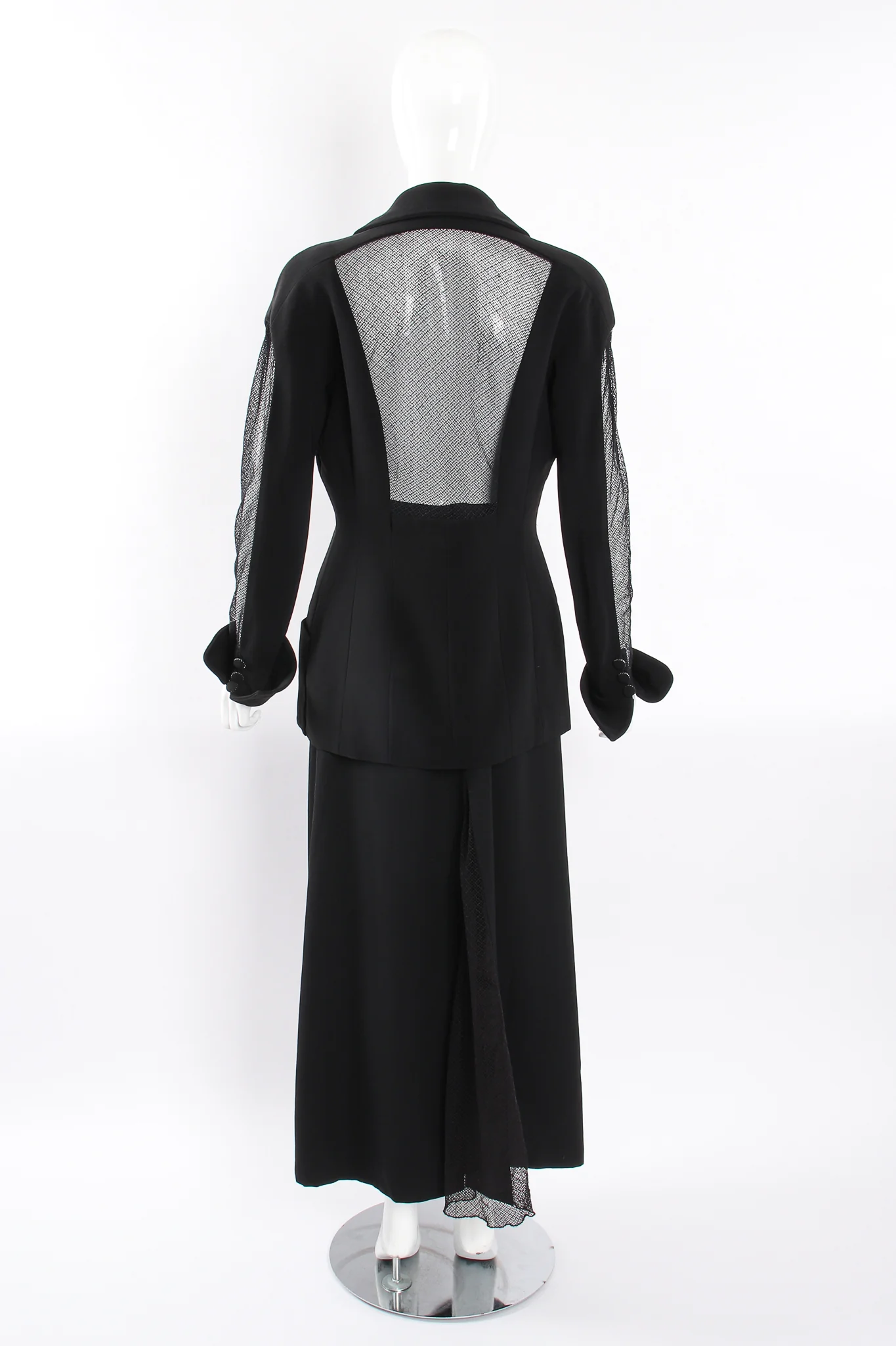 Mesh Cutout Jacket & Skirt Set - Image 12
