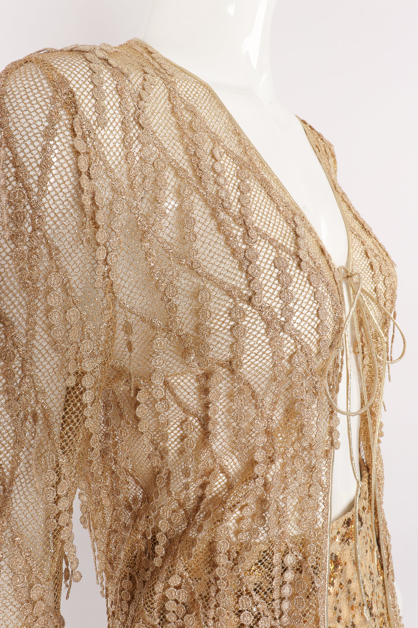 Mesh Fringe Jacket & Sequin Pant Set - Image 4