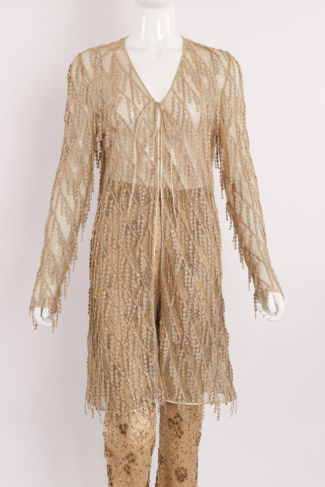 Mesh Fringe Jacket & Sequin Pant Set - Image 6