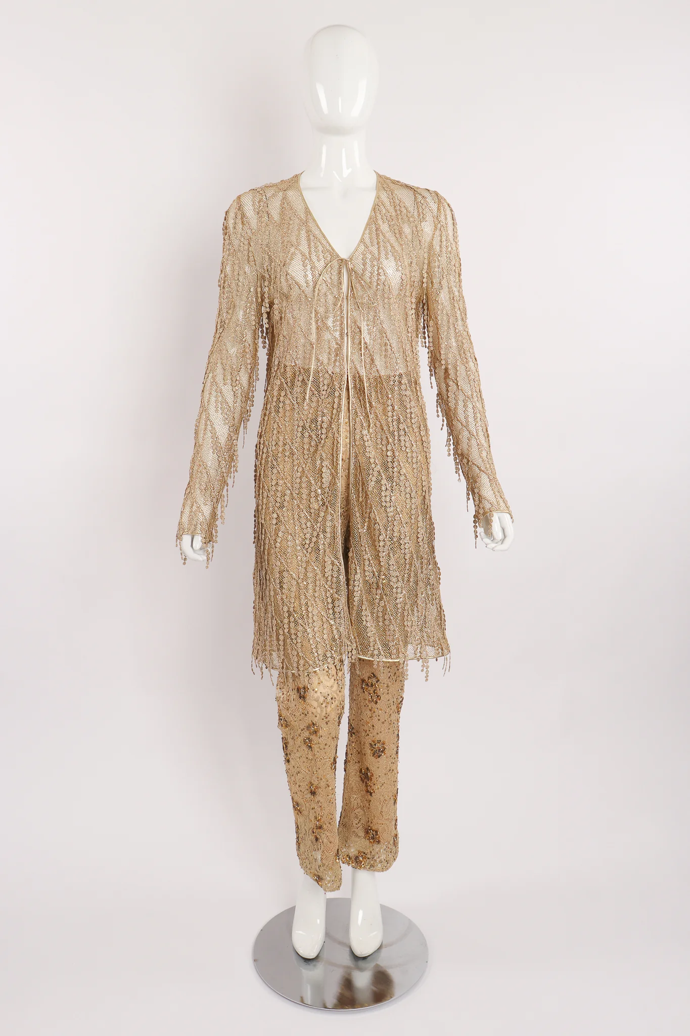 Mesh Fringe Jacket & Sequin Pant Set - Image 7