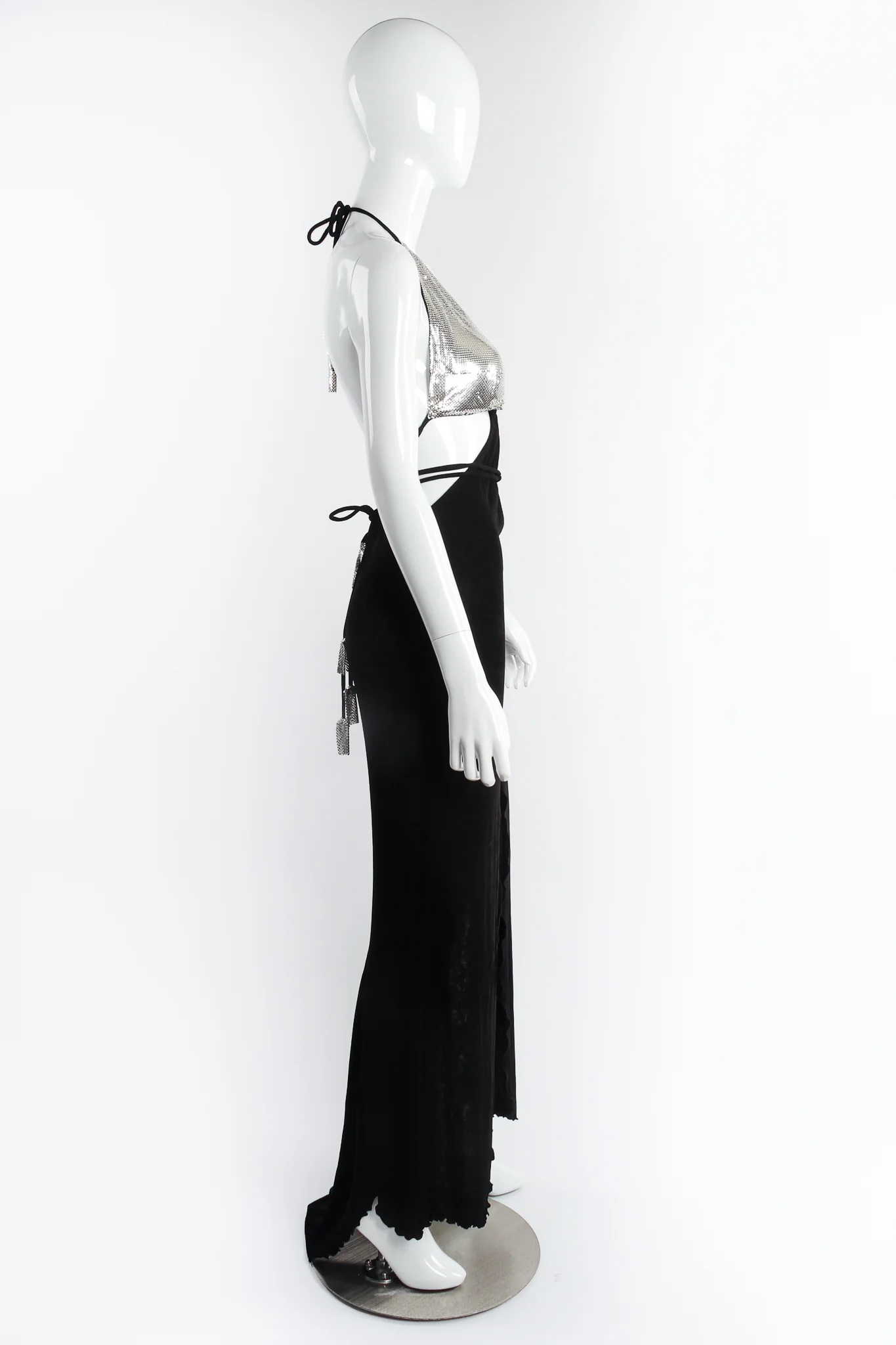 Mesh Monikini Halter Gown - Image 3