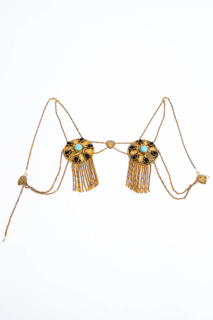 Metal Filigree Fringe Bra