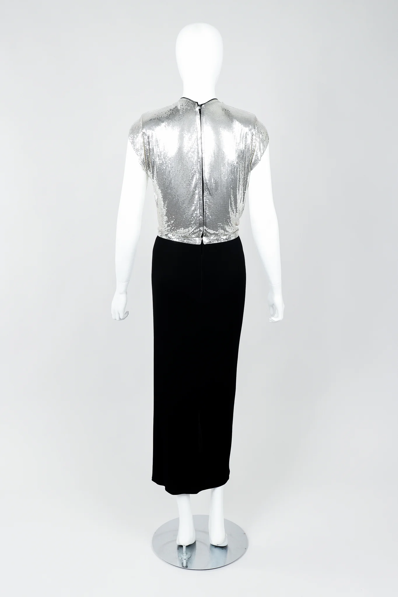 Metal Mesh Draped Cowl Dress - Image 4