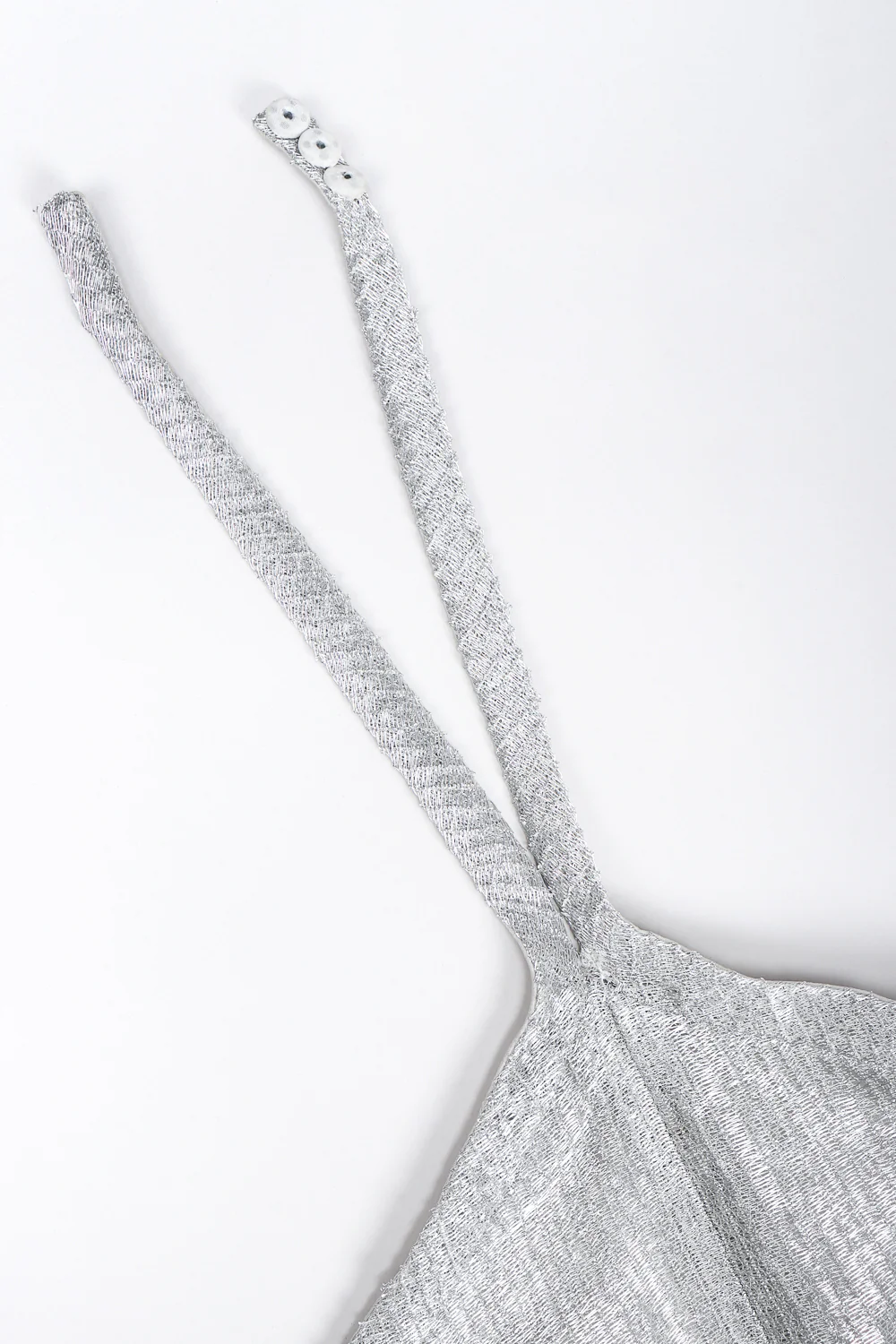 Metal Mesh Lamé Halter Gown - Image 7