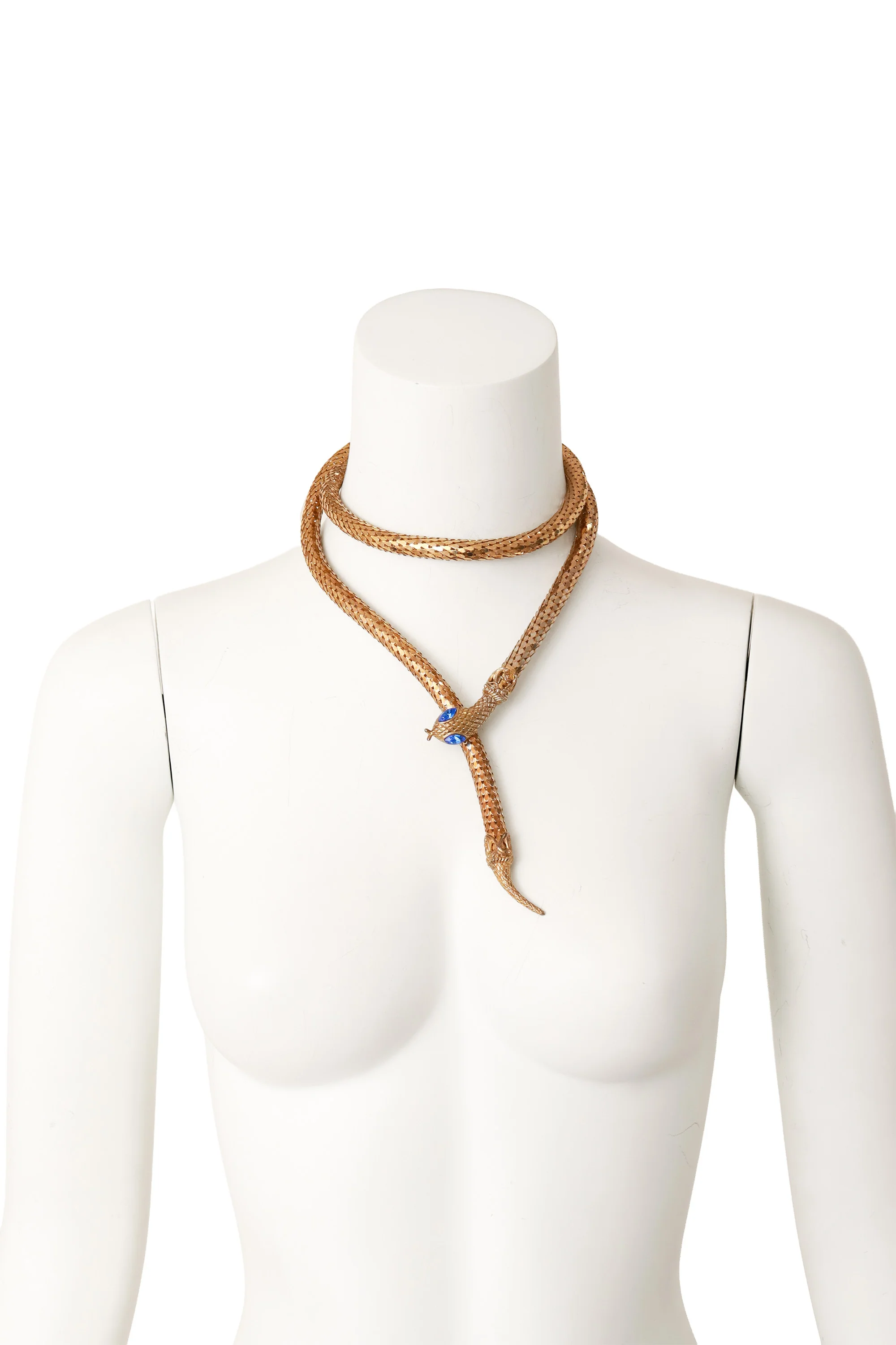 Metal Mesh Snake Lariat Belt Necklace - Image 2