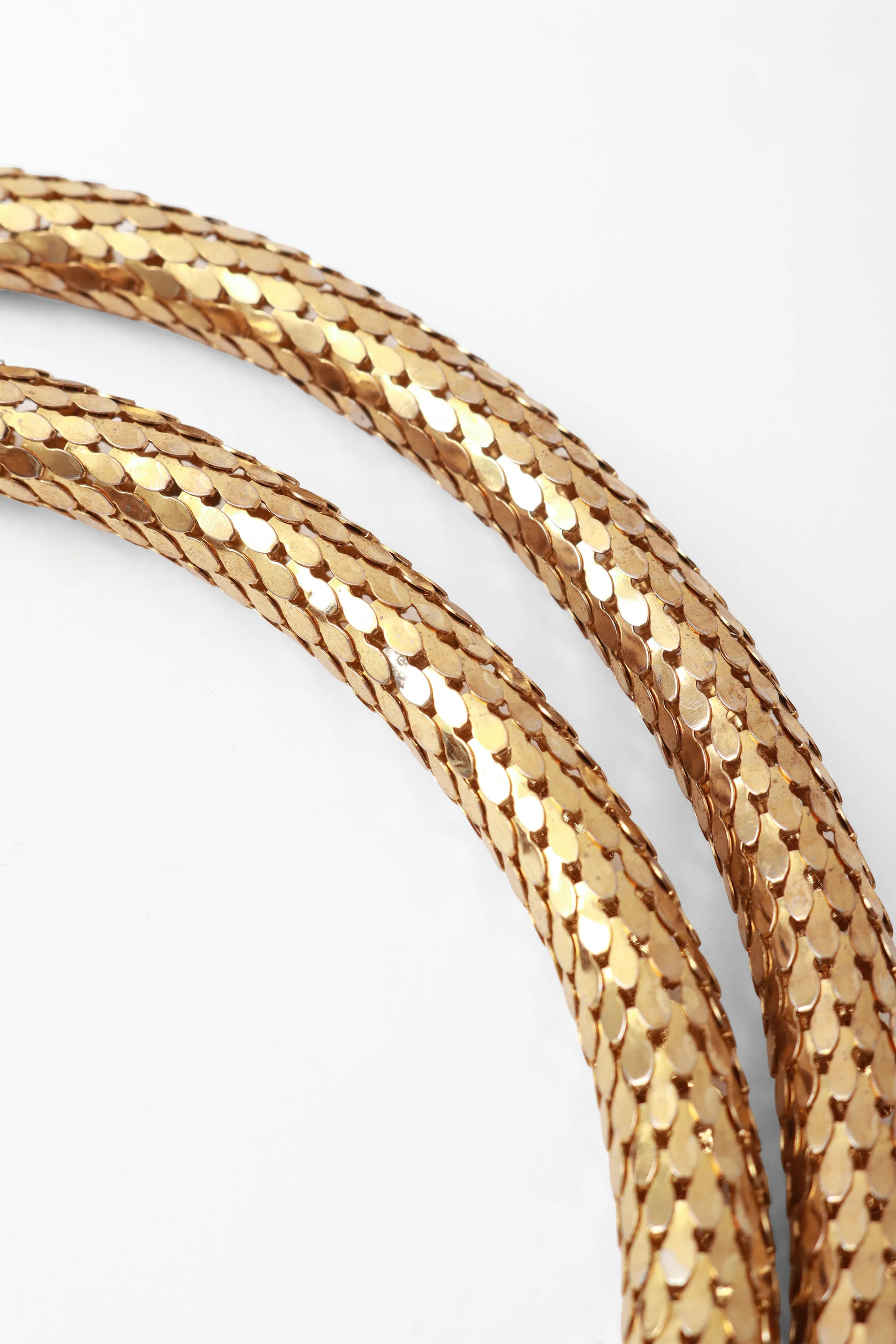 Metal Mesh Snake Lariat Belt Necklace - Image 5