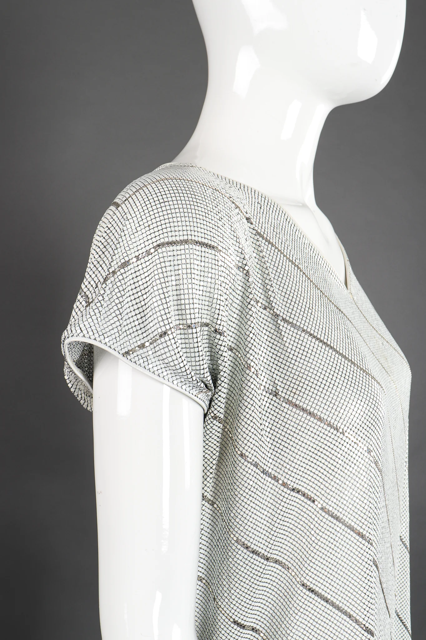 Metal Mesh Stripe Tee - Image 4