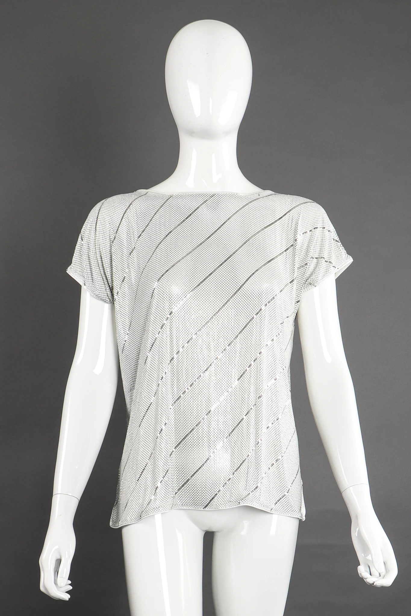 Metal Mesh Stripe Tee - Image 5