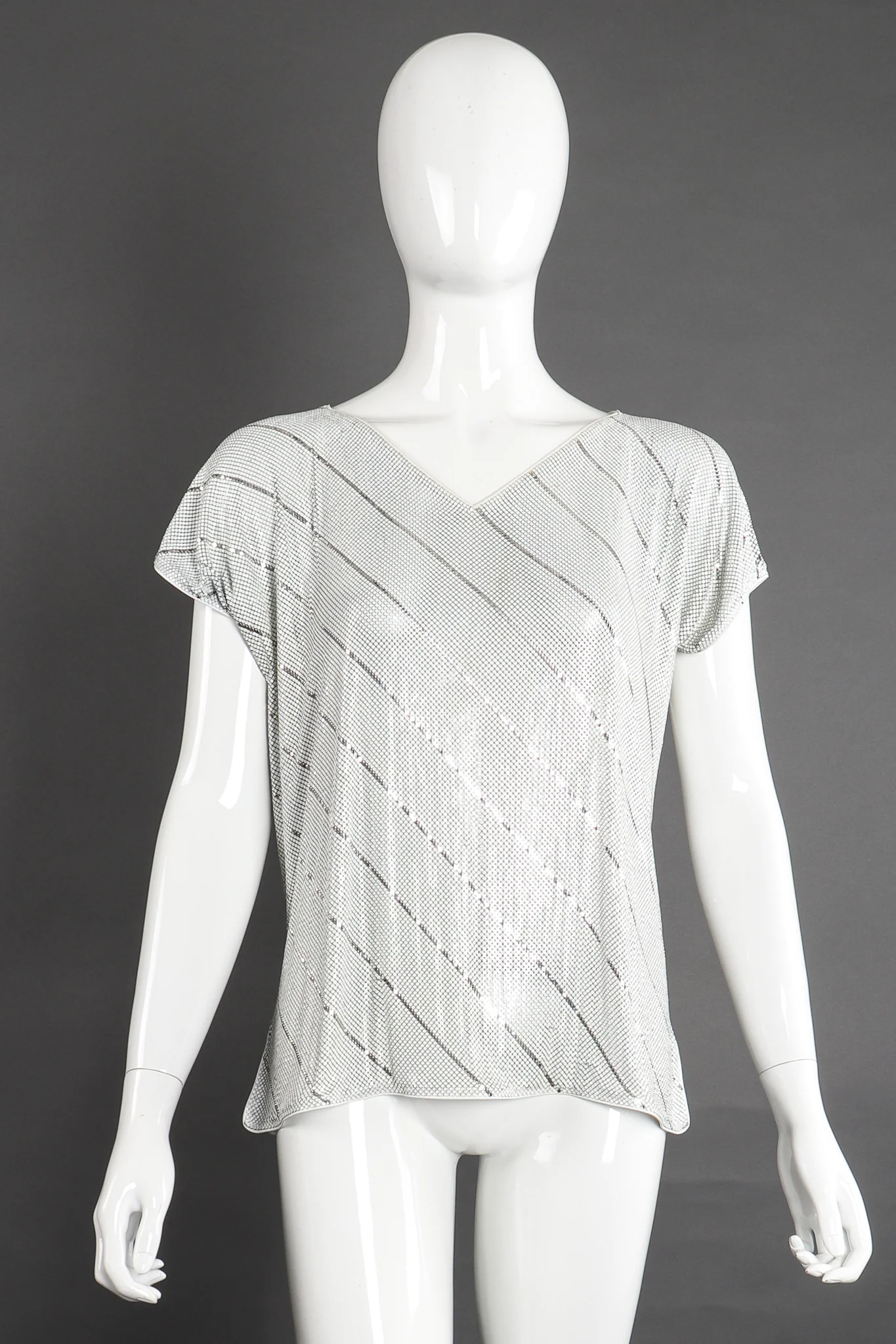 Metal Mesh Stripe Tee - Image 6