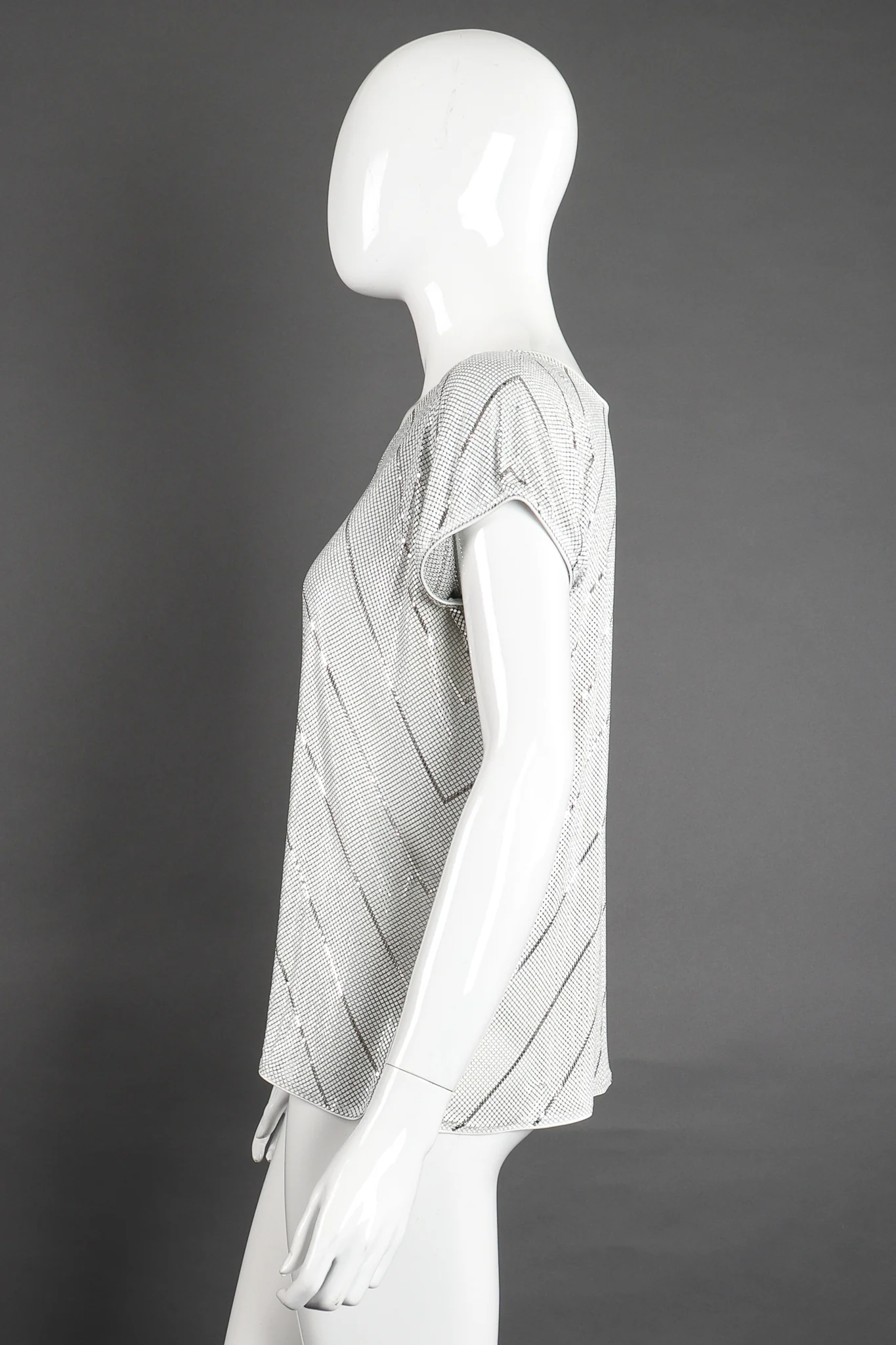 Metal Mesh Stripe Tee - Image 7