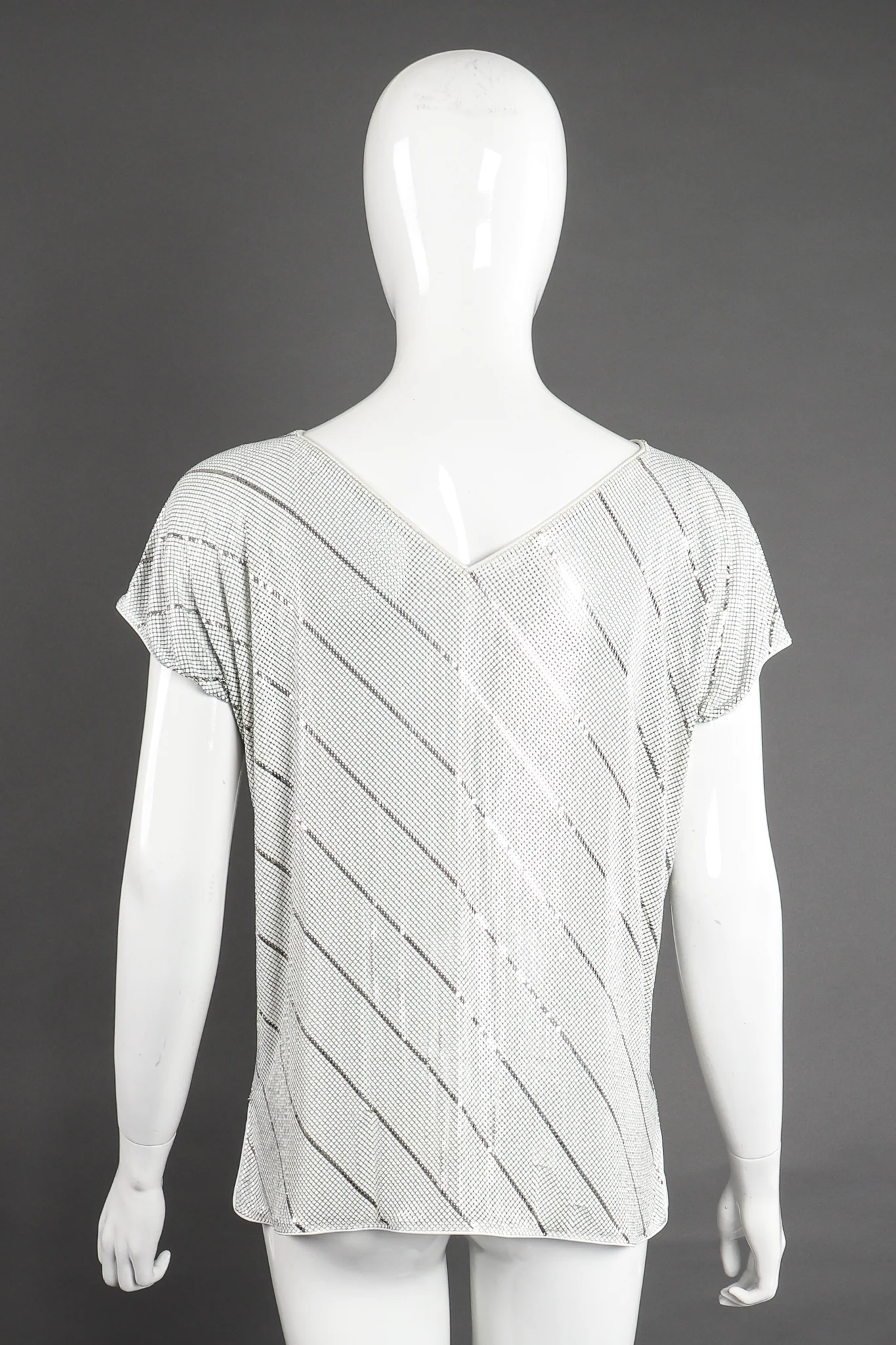Metal Mesh Stripe Tee - Image 9