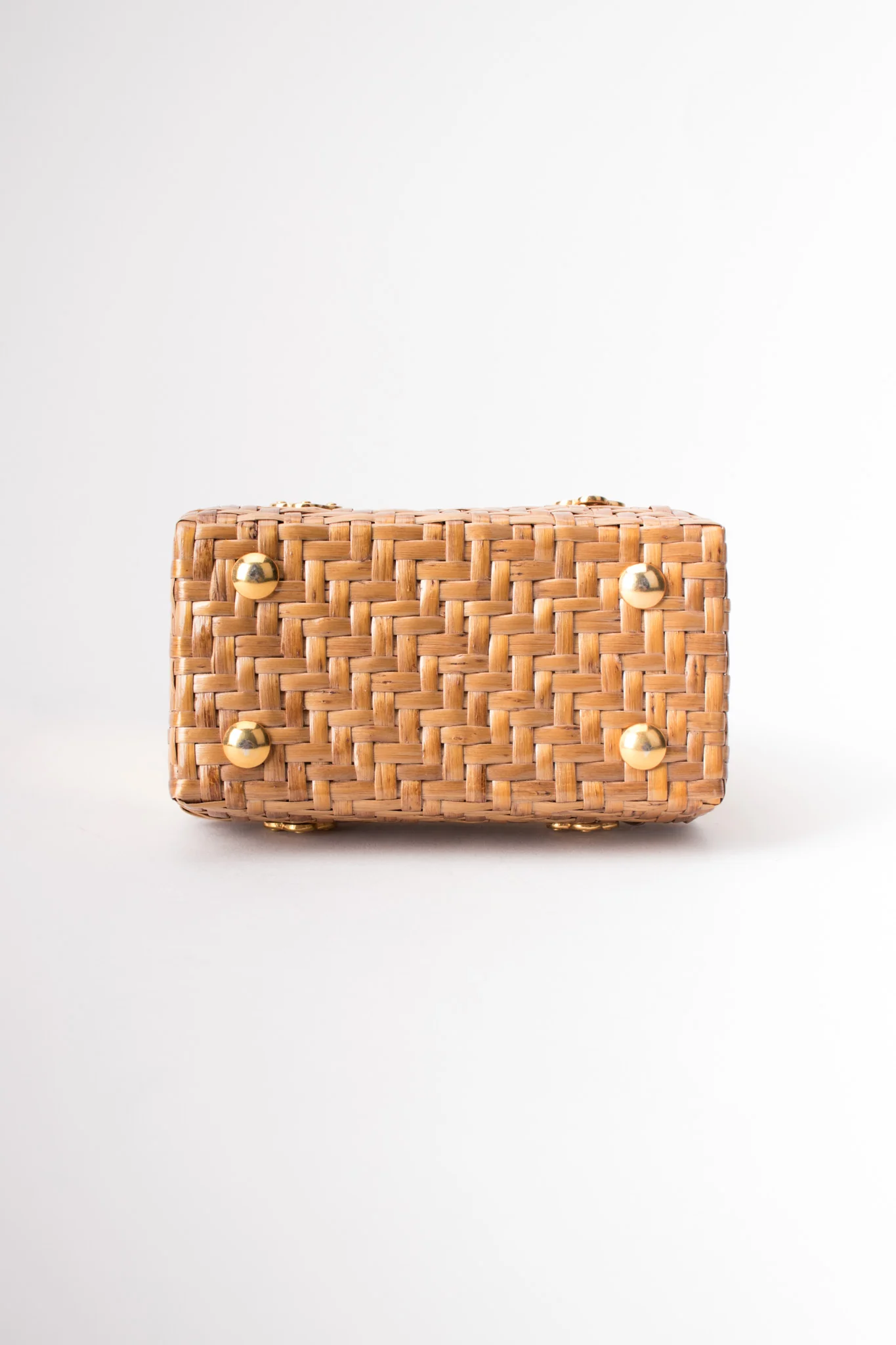 Metal Wicker A-Frame Box Bag - Image 11