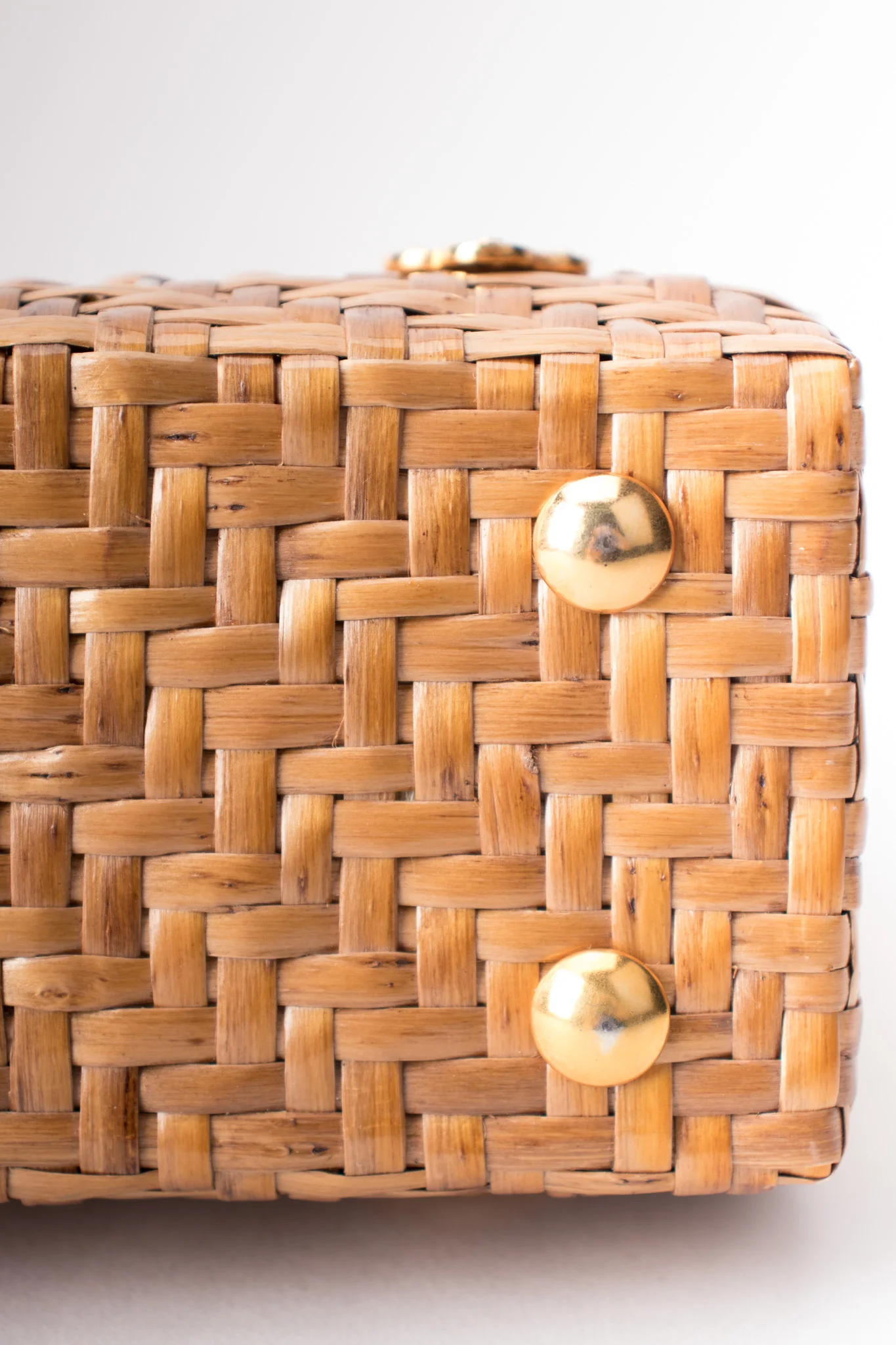 Metal Wicker A-Frame Box Bag - Image 12
