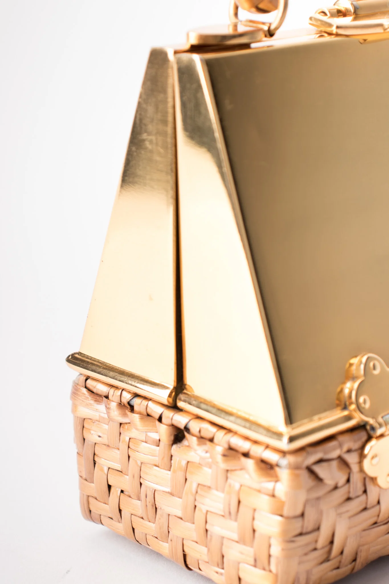 Metal Wicker A-Frame Box Bag - Image 20