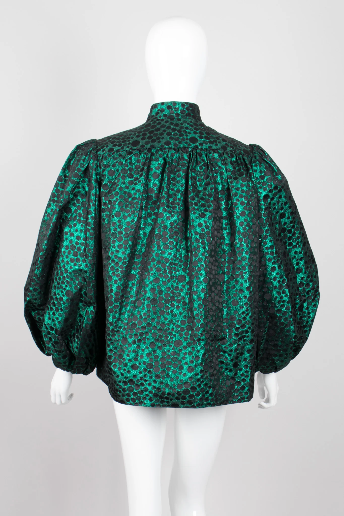 Metallic Balloon Sleeve Jacket - Image 6