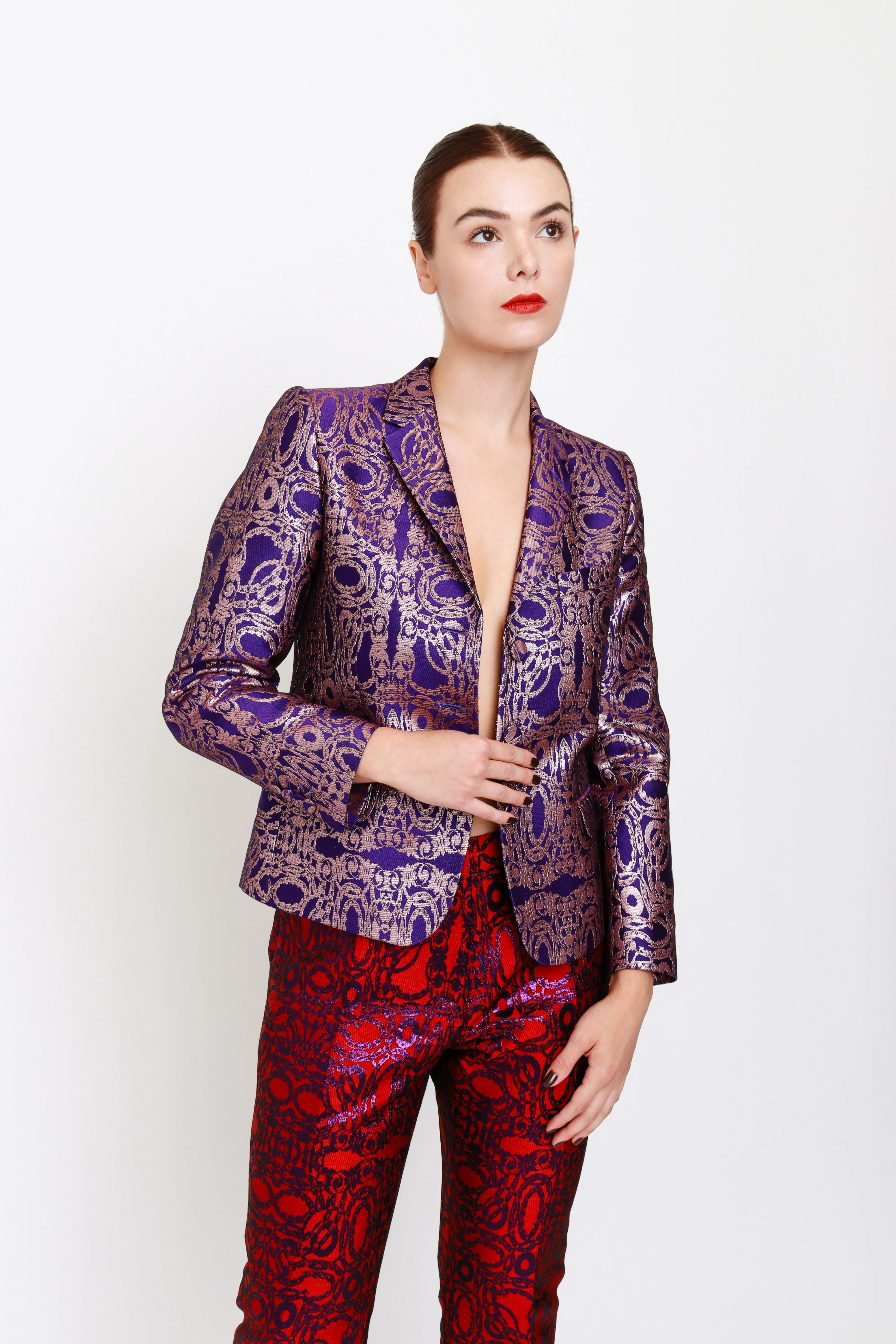 Metallic Brocade Jacket - Image 2