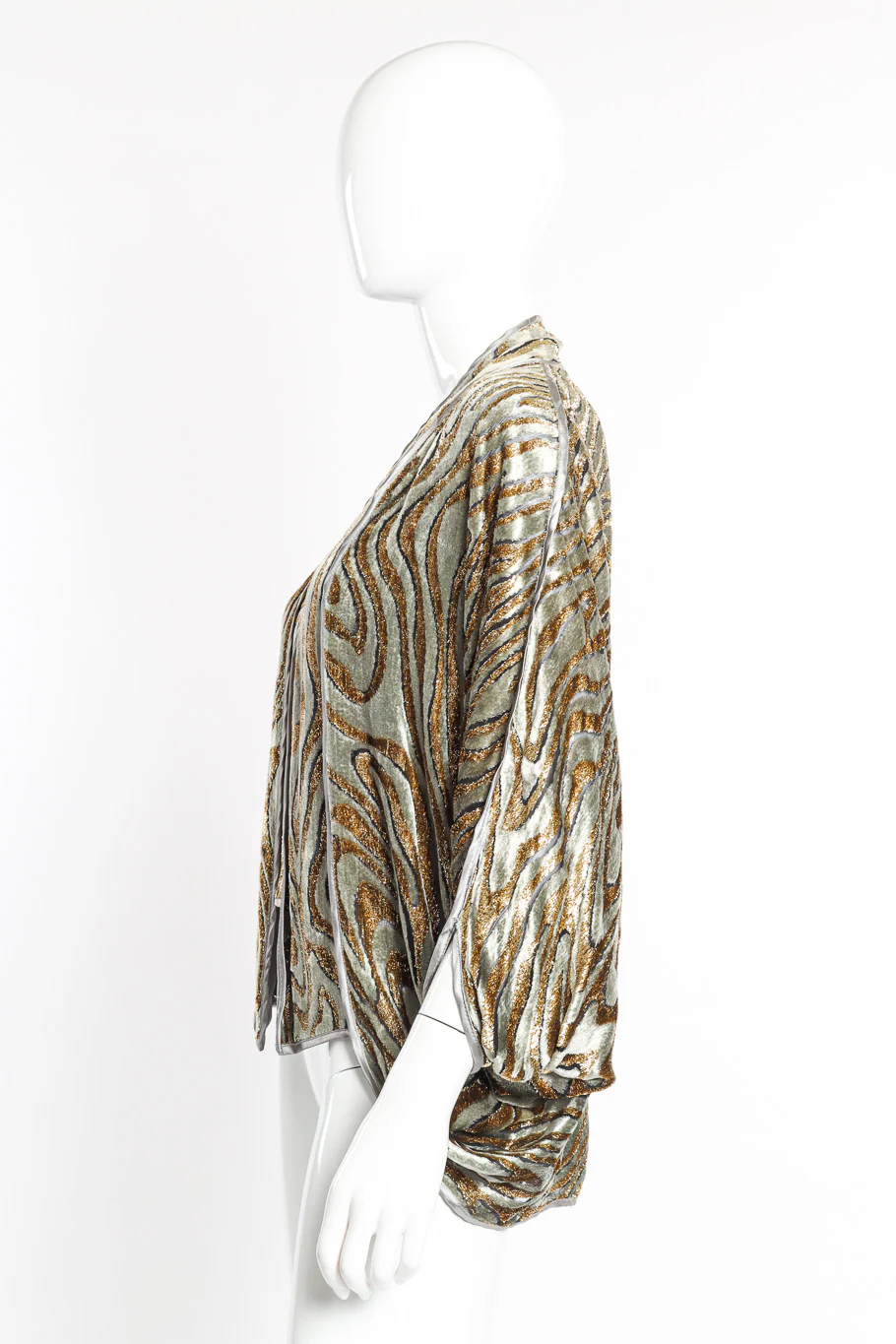 Metallic Burnout Jacket and Tank Set - Image 2