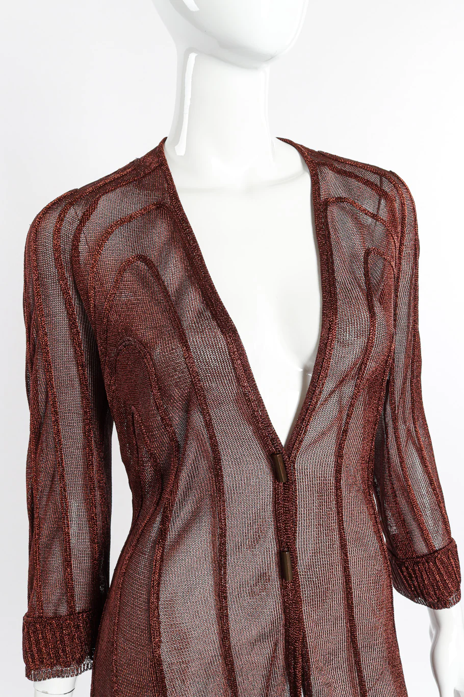 Metallic Cable Cardigan - Image 4