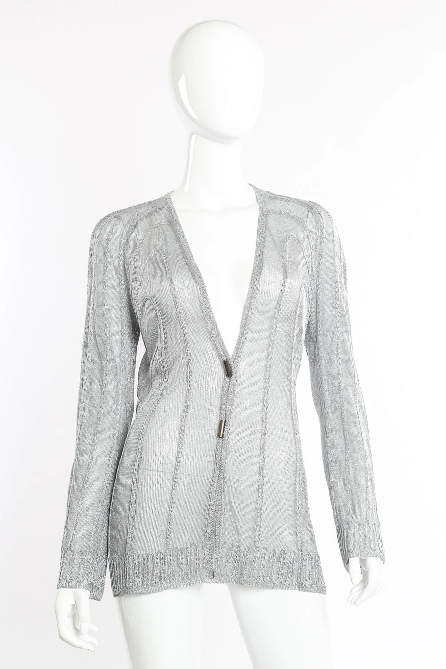 Metallic Cable Knit Cardigan