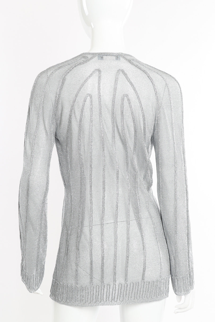 Metallic Cable Knit Cardigan - Image 3