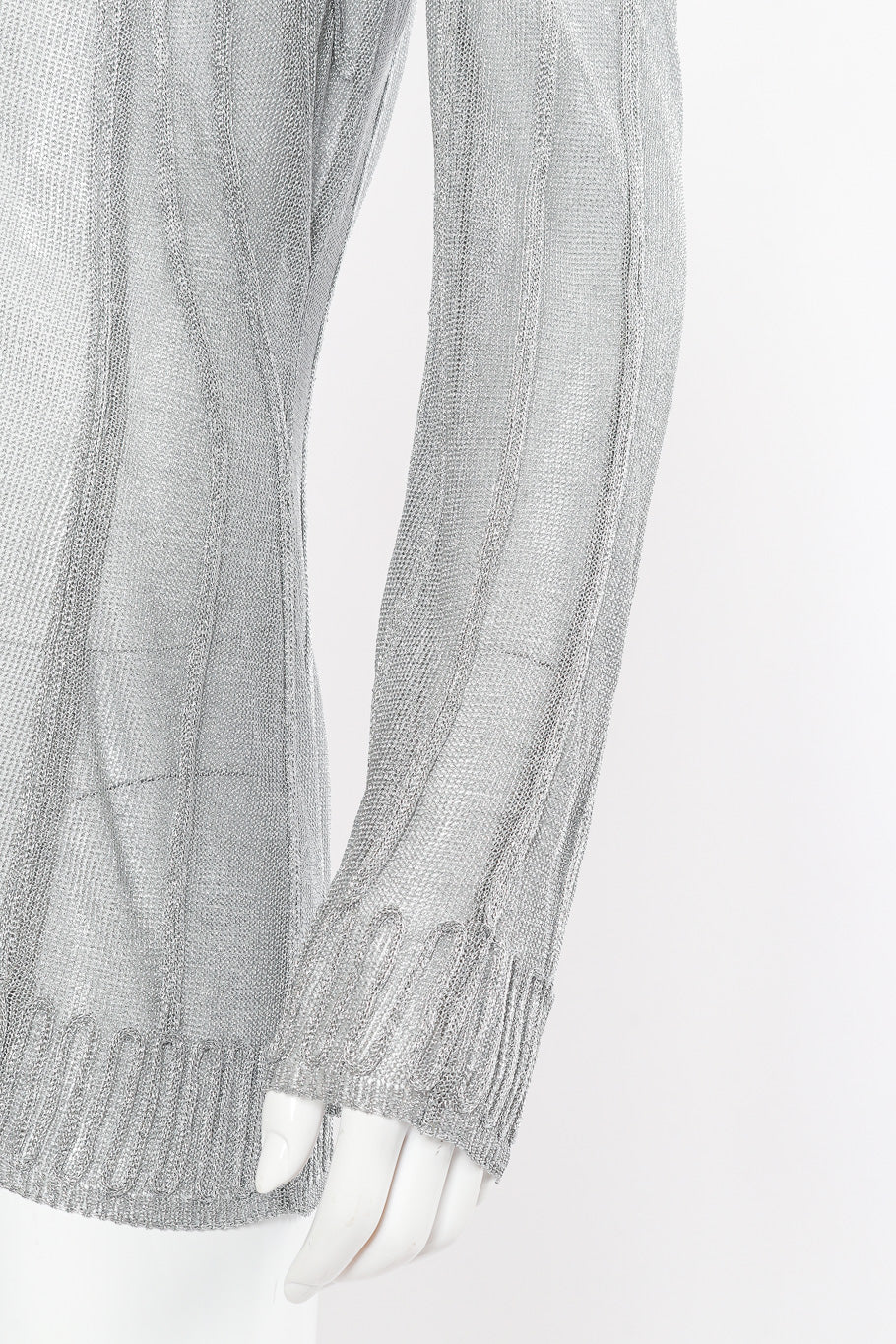Metallic Cable Knit Cardigan - Image 5
