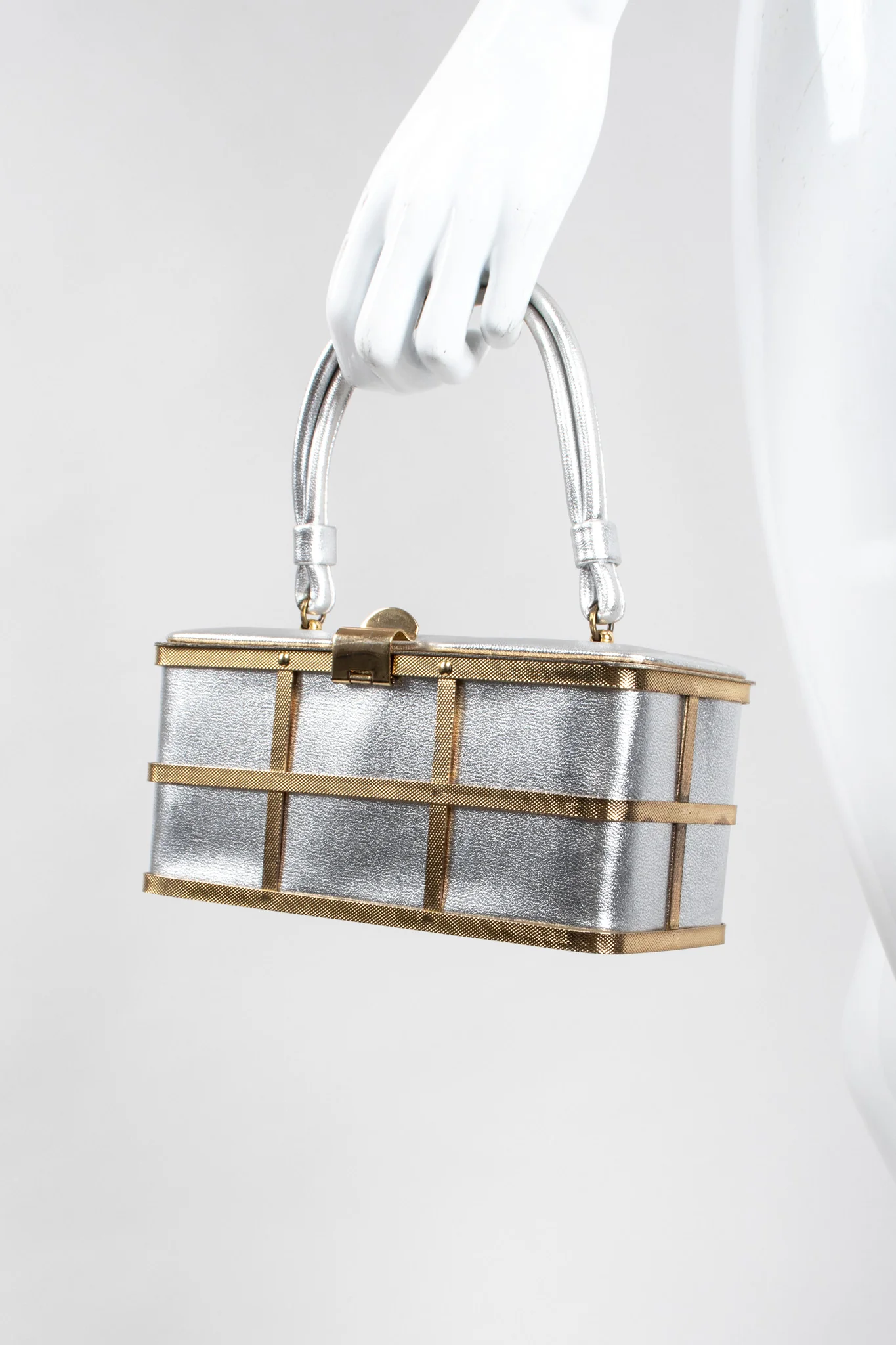 Metallic Cage Box Bag - Image 13