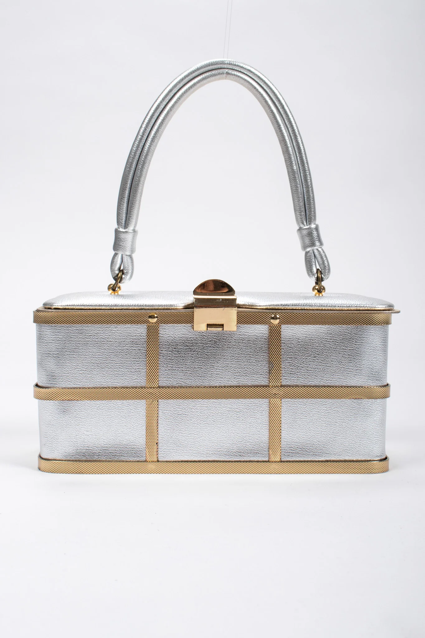 Metallic Cage Box Bag - Image 2