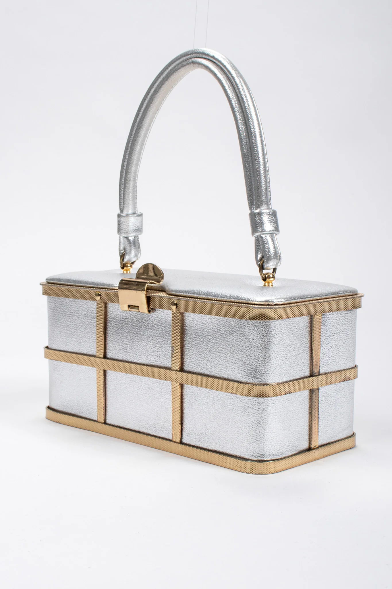 Metallic Cage Box Bag - Image 3