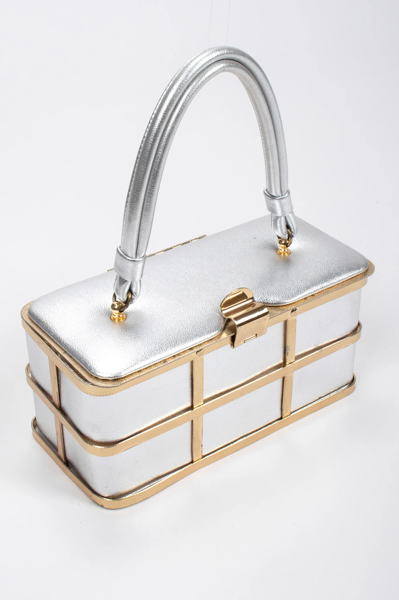 Metallic Cage Box Bag - Image 8