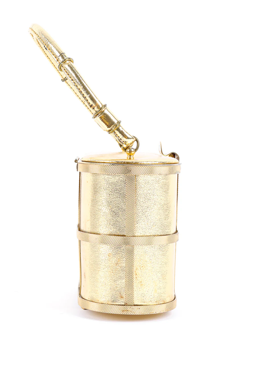Metallic Caged Oval Box Bag - Image 4