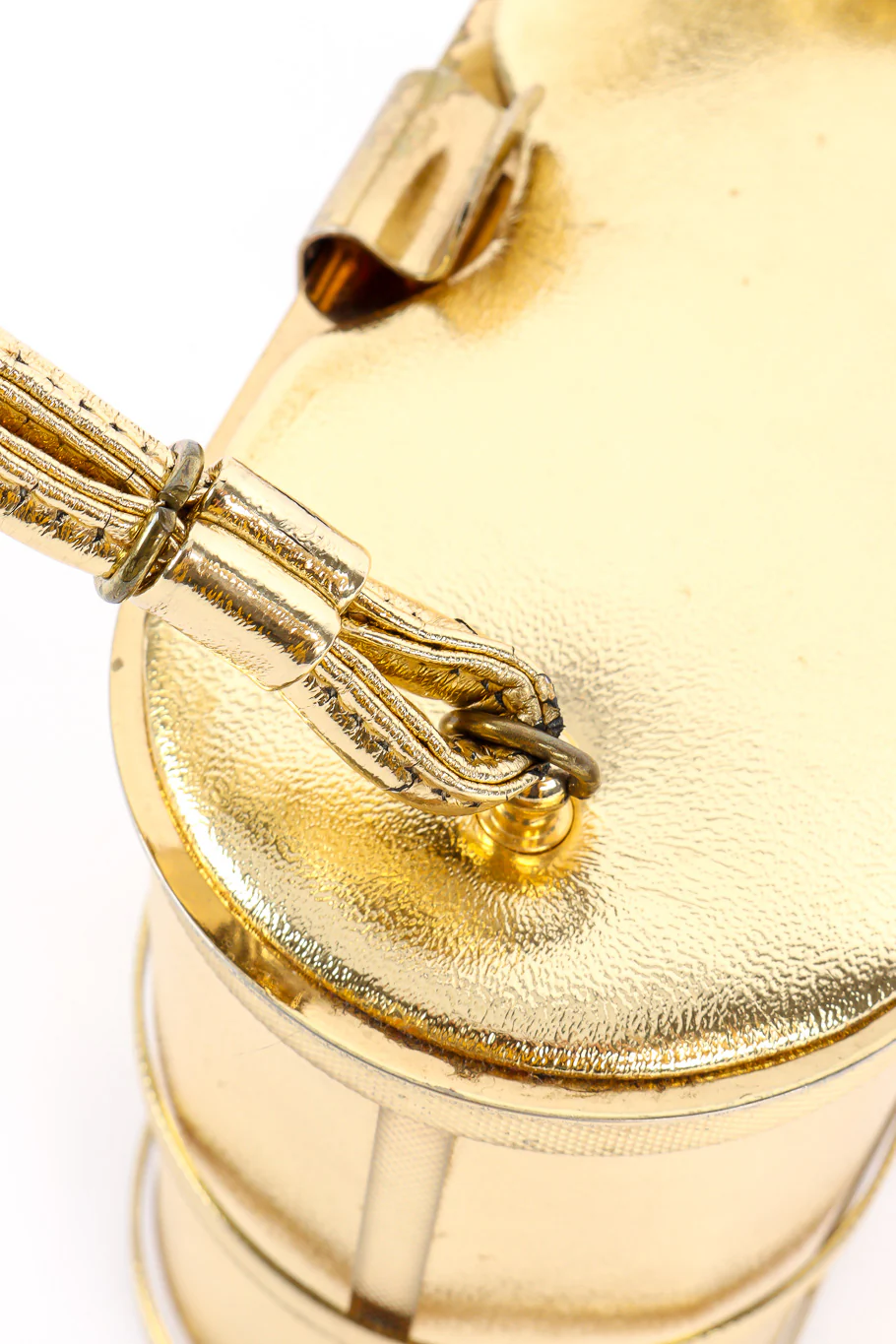 Metallic Caged Oval Box Bag - Image 9