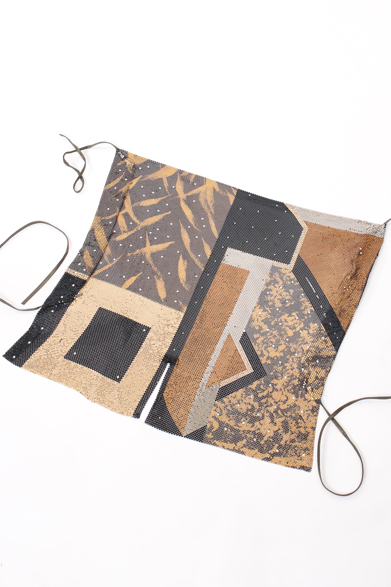Metallic Square Metal Mesh Collage Halter - Image 5