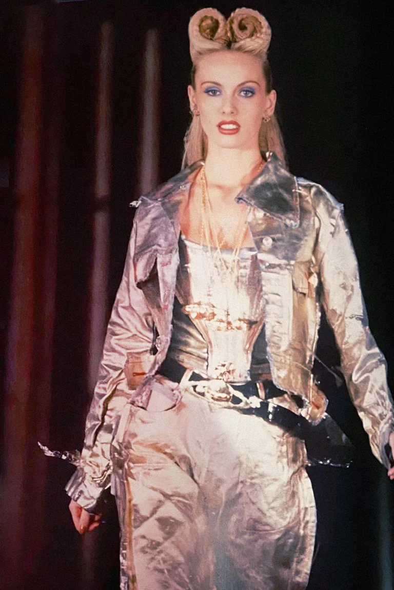 1993 S/S Metallic Denim Jacket - Image 2
