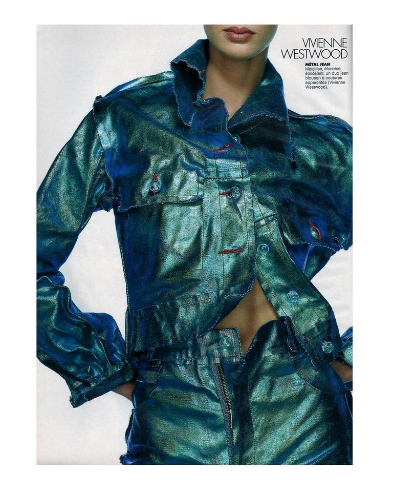 1993 S/S Metallic Denim Jacket - Image 3