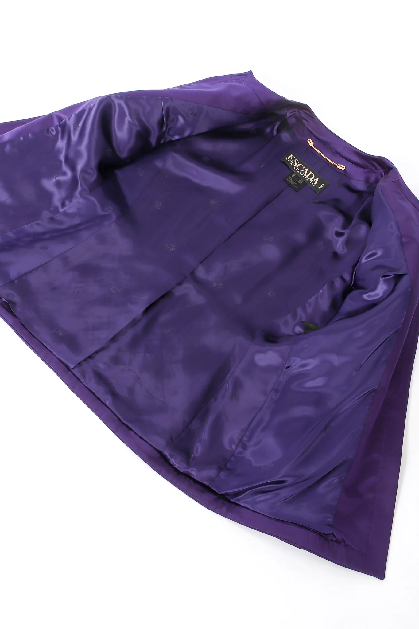 Metallic Diamond Brocade Jacket & Skirt Set - Image 12