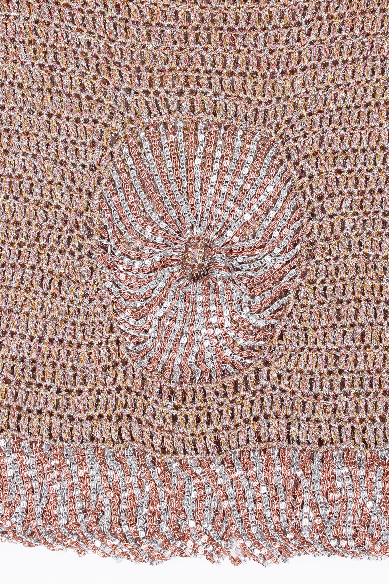 Metallic Draped Chain Cutout Top - Image 5
