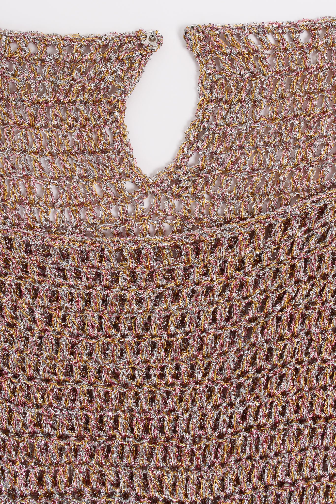 Metallic Draped Chain Cutout Top - Image 7
