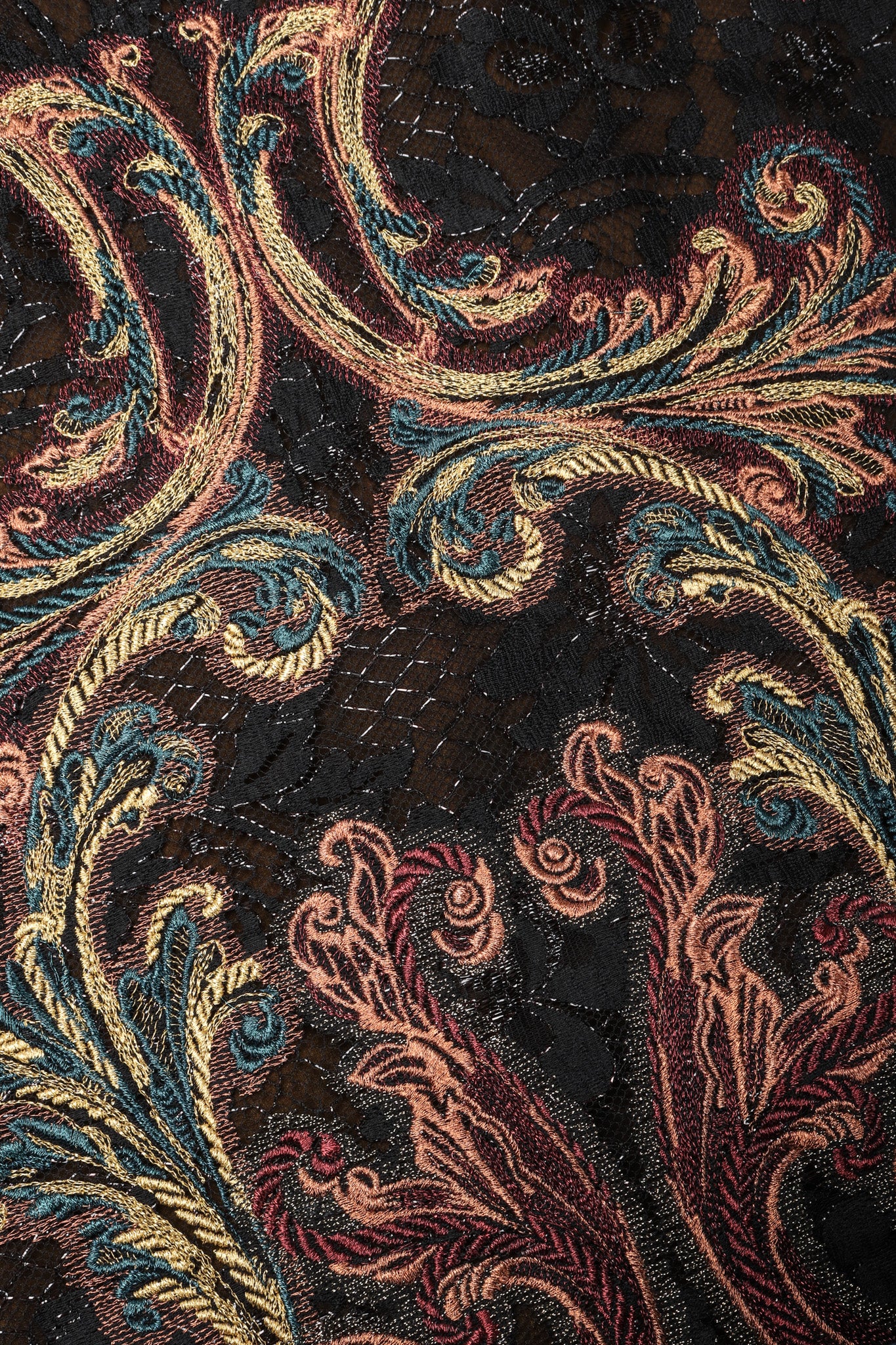 Metallic Embroidered Lace Skirt - Image 10