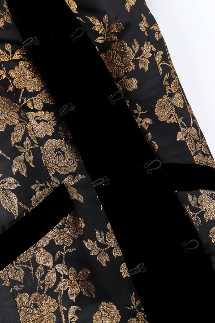 Metallic Floral Brocade Duster & Pant Set - Image 5