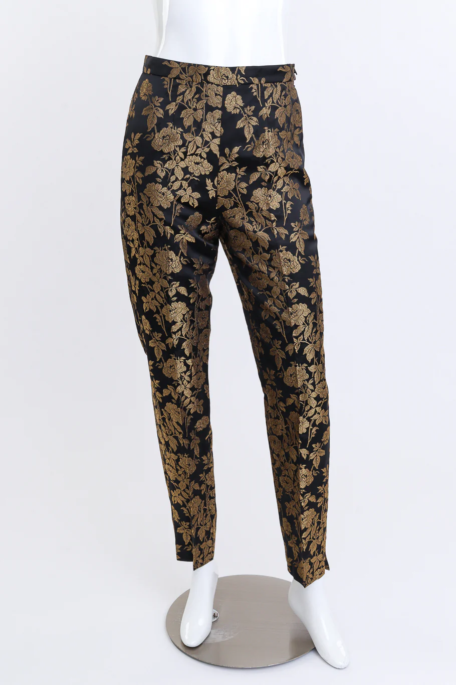 Metallic Floral Brocade Duster & Pant Set - Image 8