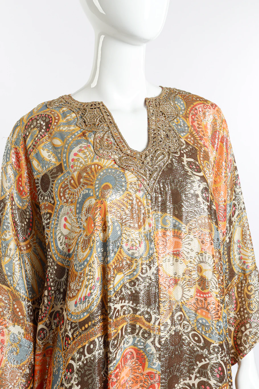 Metallic Floral Hostess Caftan - Image 5