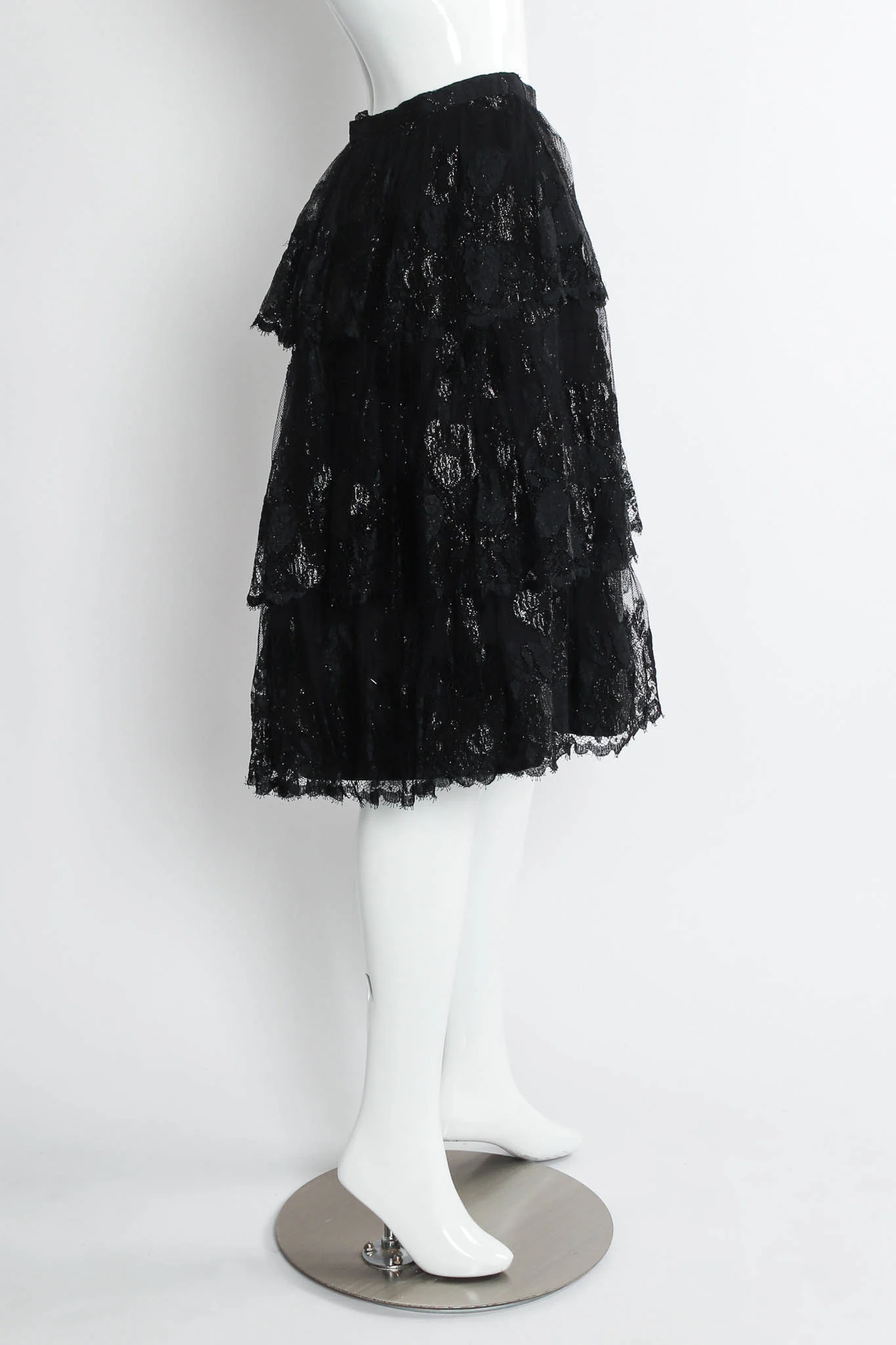 Metallic Floral Lace Top & Skirt Set - Image 11