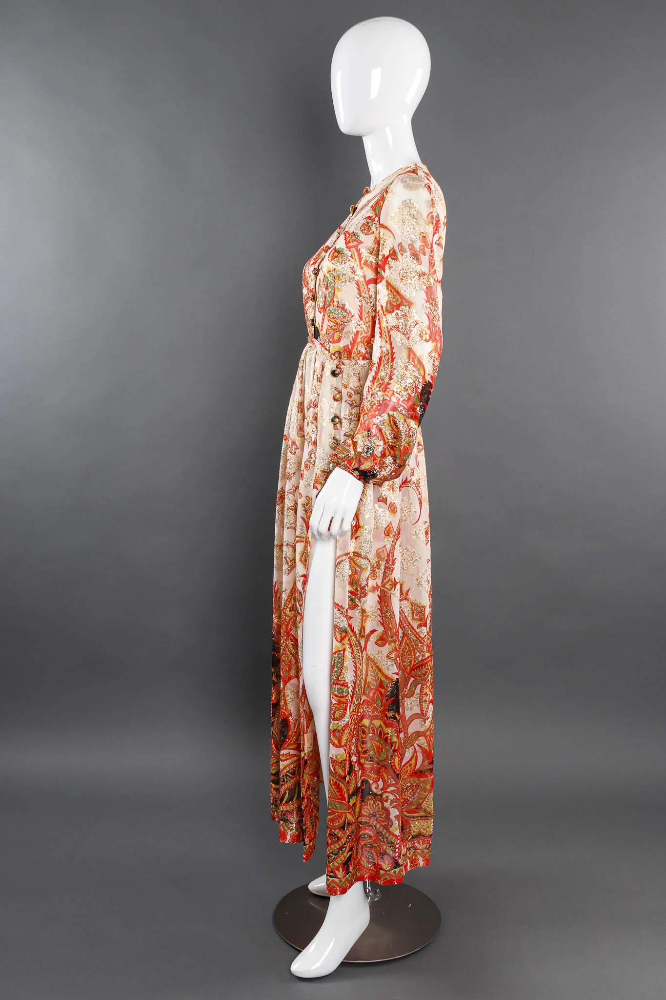 Metallic Floral Romper & Skirt Set - Image 3