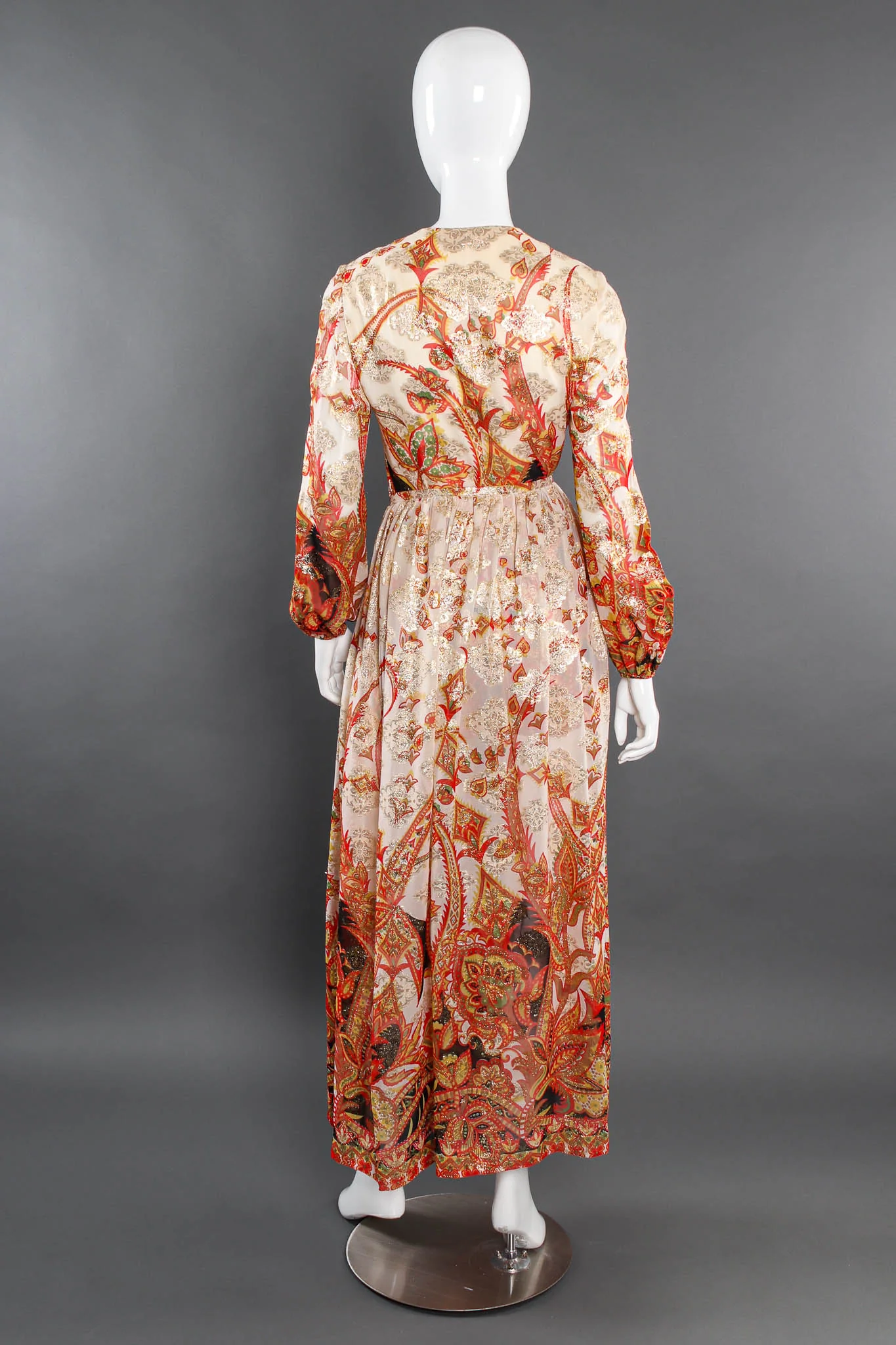 Metallic Floral Romper & Skirt Set - Image 4