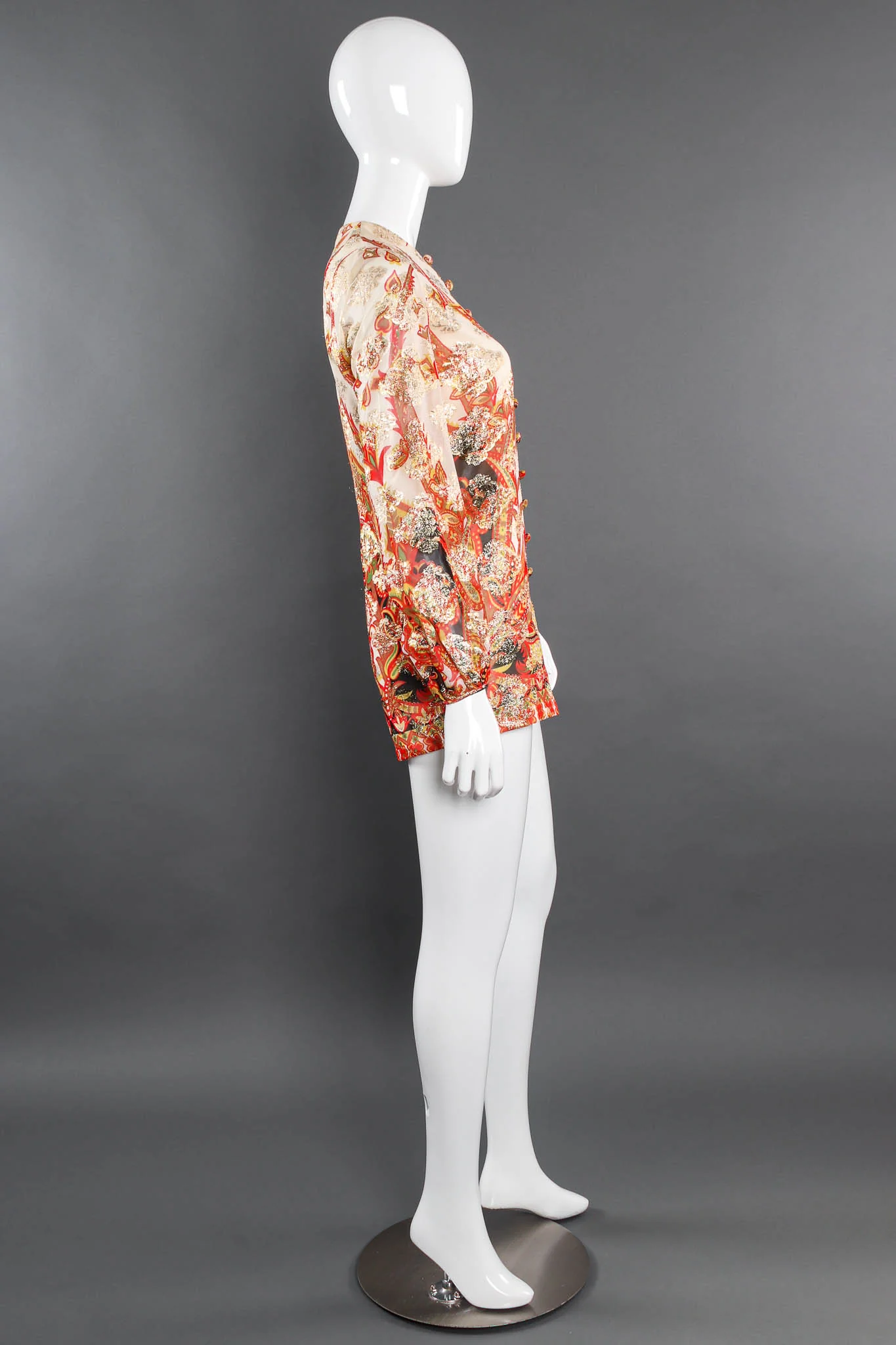 Metallic Floral Romper & Skirt Set - Image 9