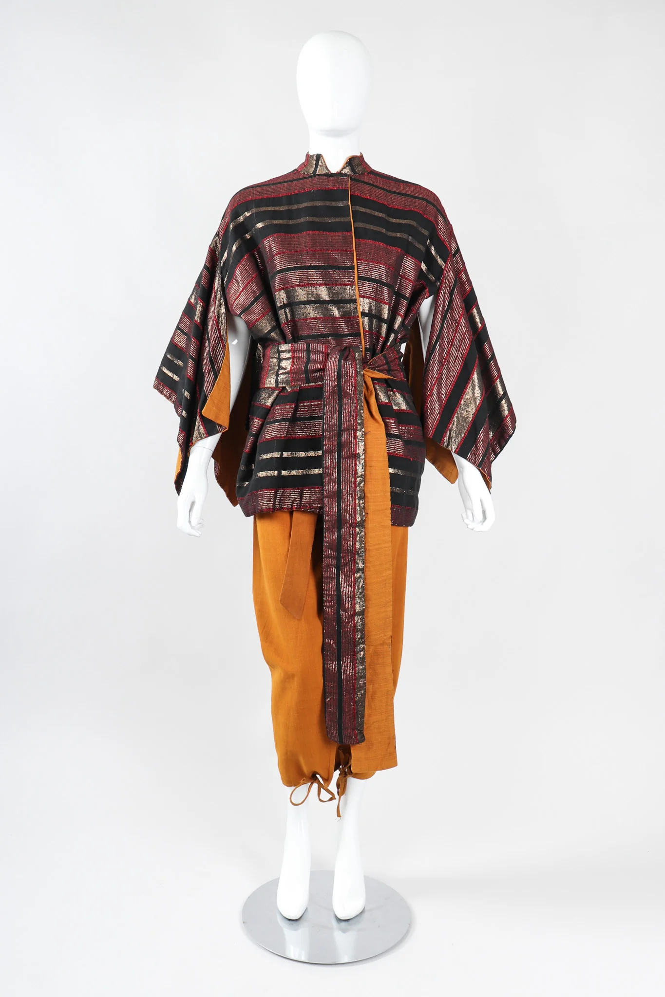 Metallic Kimono Jacket & Pant Lounge Set - Image 2